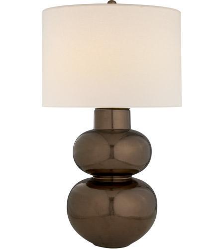 Merlat Table Lamp in Burnt Gold with Linen Shade