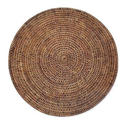 Round Rattan Placemats, Set of 6