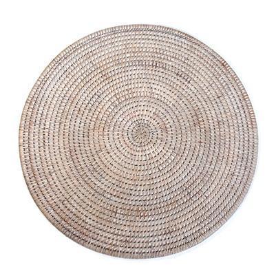 Round Rattan Placemats, Set of 6