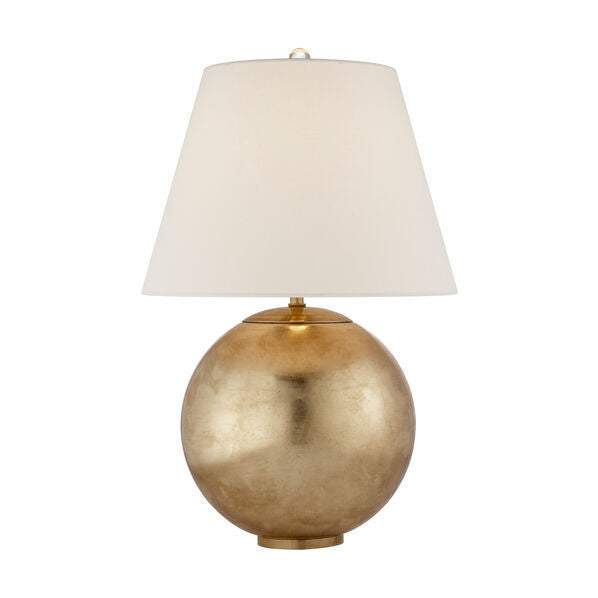 Morton Table Lamp in Gild with Linen Shade 24.5"H
