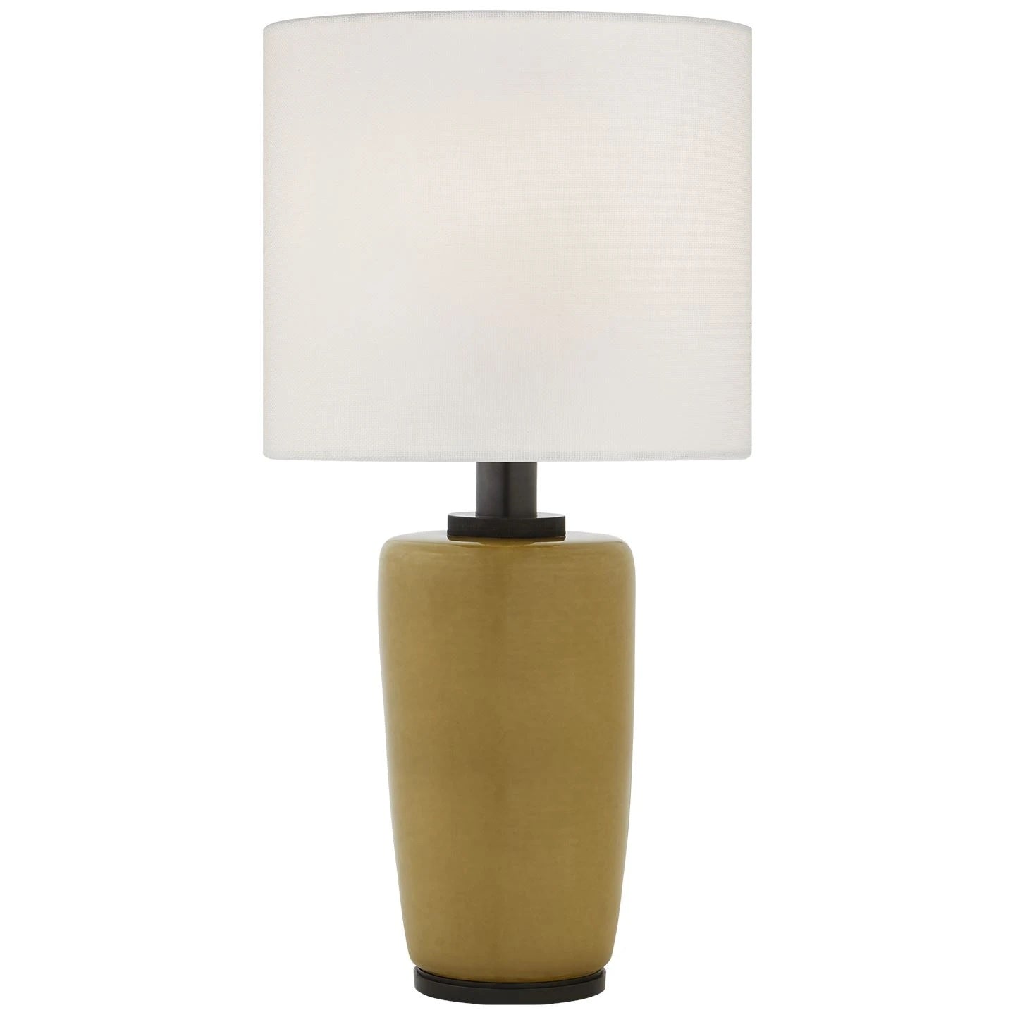 Chado Large Table Lamp in Dark Moss with Linen Shade 29"H