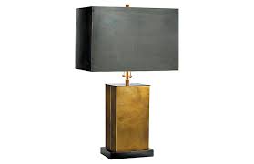 Dixon Small Table Lamp in Hand Rubbed Antique Brass and Bronze with Bronze Shade 21"H